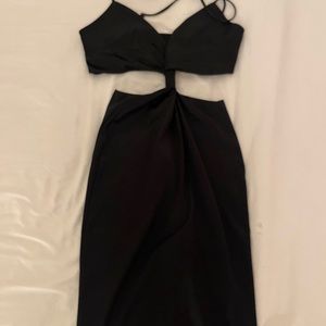 cutout black dress